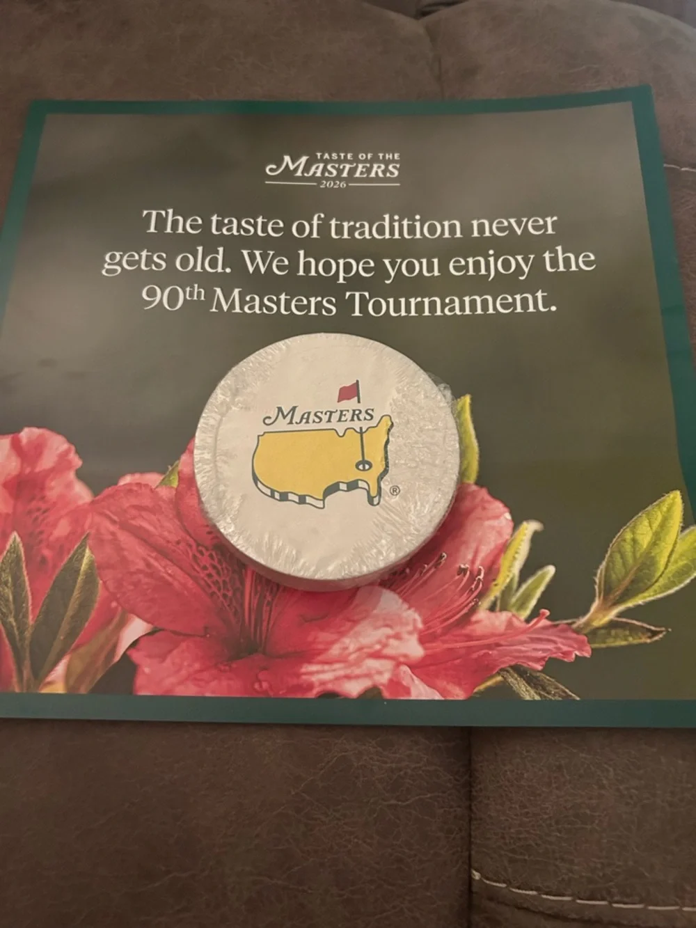 Taste of the Masters Tournament 12 carboard coaster set.